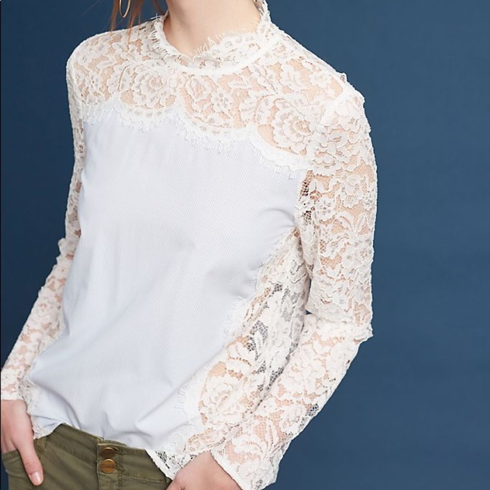 Anthropologie Sian Lace Top L NWOT
